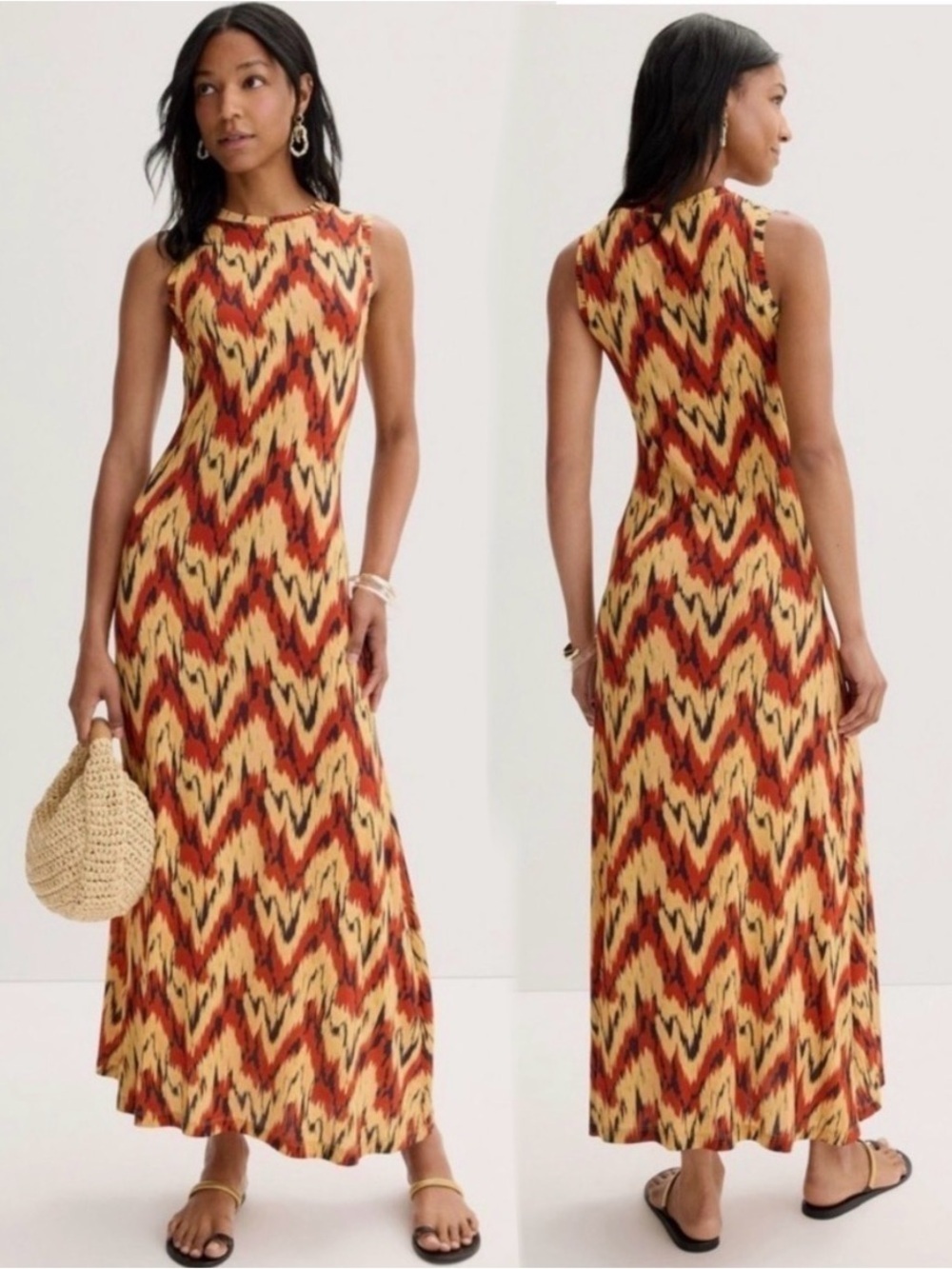 Ulla Johnson Multicolored Abstract Orla Midi Dress Size 6